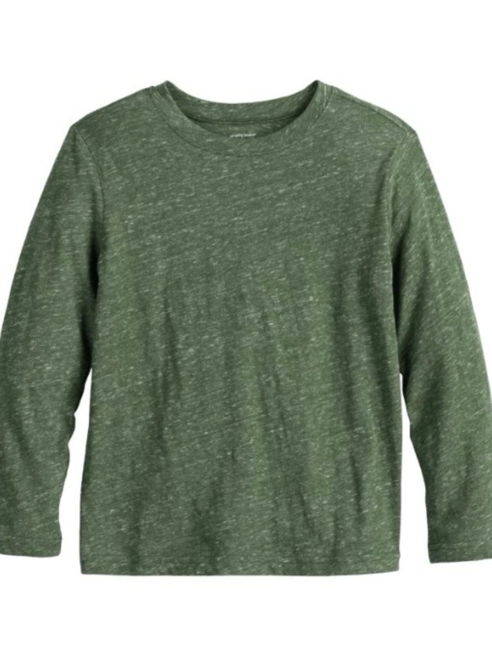 Boys Jumping Beans® Long Sleeve Essential Texture Tee/Size 5/Army Green